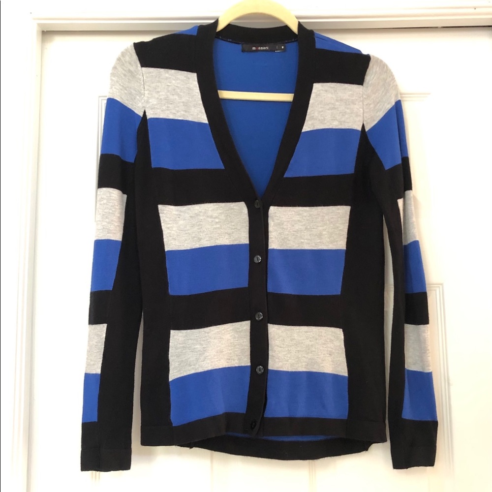 Monnari Buttoned Color-block Striped Cardigan - Picture 10 of 16